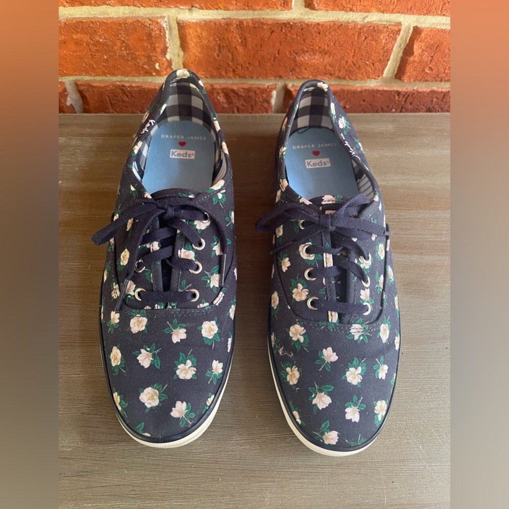 Keds Champion Draper James Navy Magnolia Sneaker